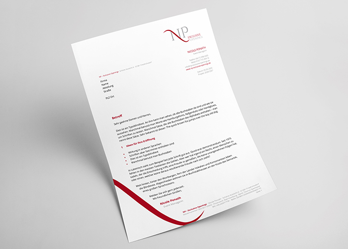 Klare Linien || Portfolio || NP - Exclusive Openings || Briefbogen Klare Linien || Portfolio || NP - Exclusive Openings || Briefbogen