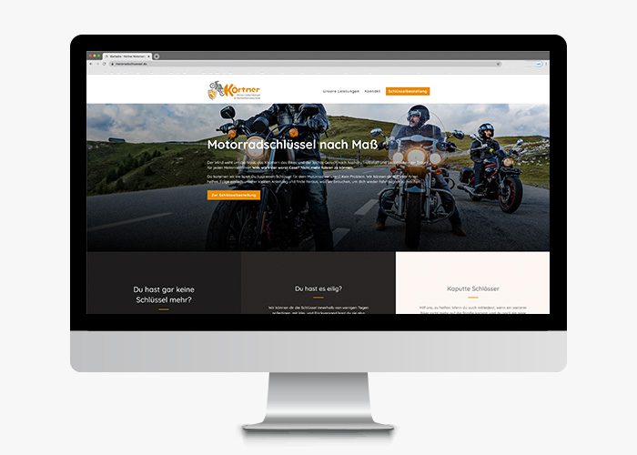 Klare Linien || Portfolio || Körtner Motorradschlüssel & Sicherheitstechnik || Webseite