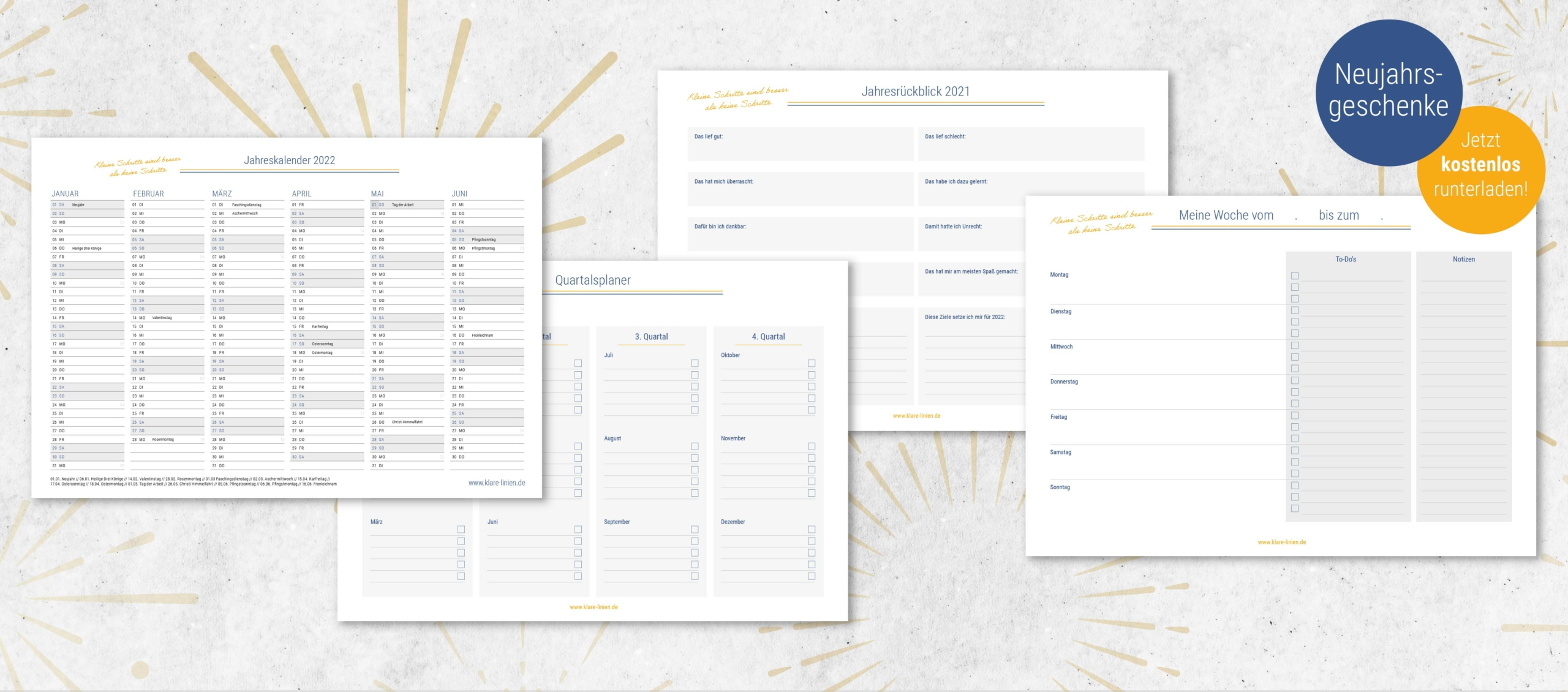 Neujahrs Freebies Header