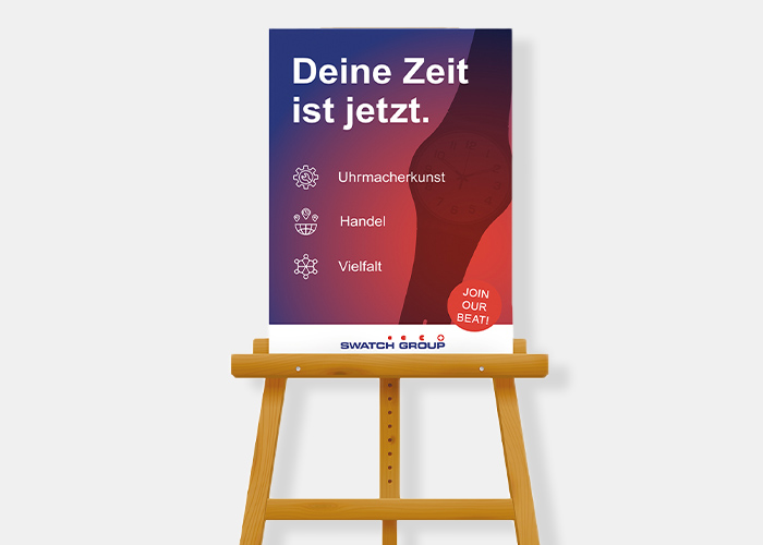 Klare Linien || Portfolio || Swatch Group || Ausbildungsplakate