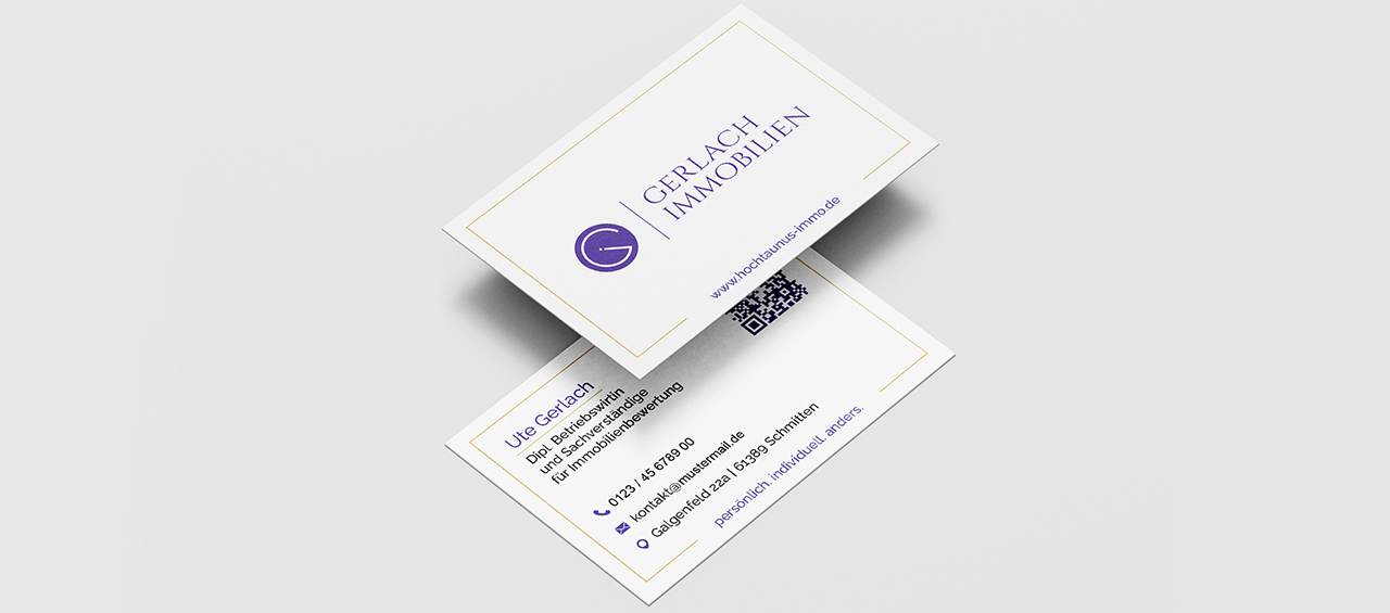 Klare Linien || Portfolio || Gerlach Immobilien || Visitenkarte