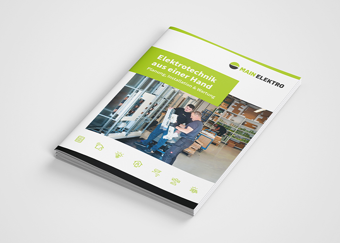 Klare Linien || Portfolio || Main Elektro GmbH || Imagebroschüre